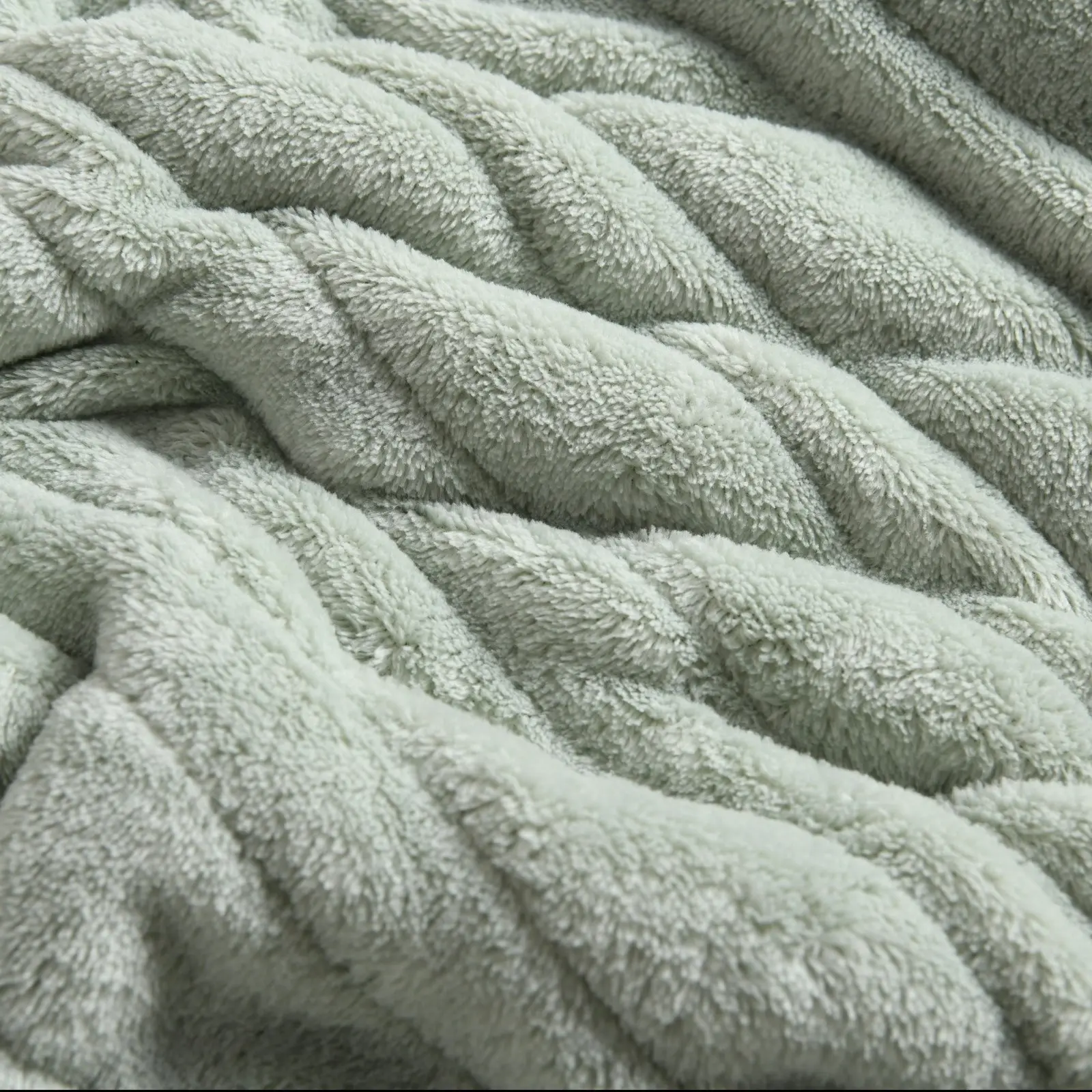 Dreamaker Reversible Sherpa & Coral Fleece Heated Throw Olive and Sage 160 x 120cm