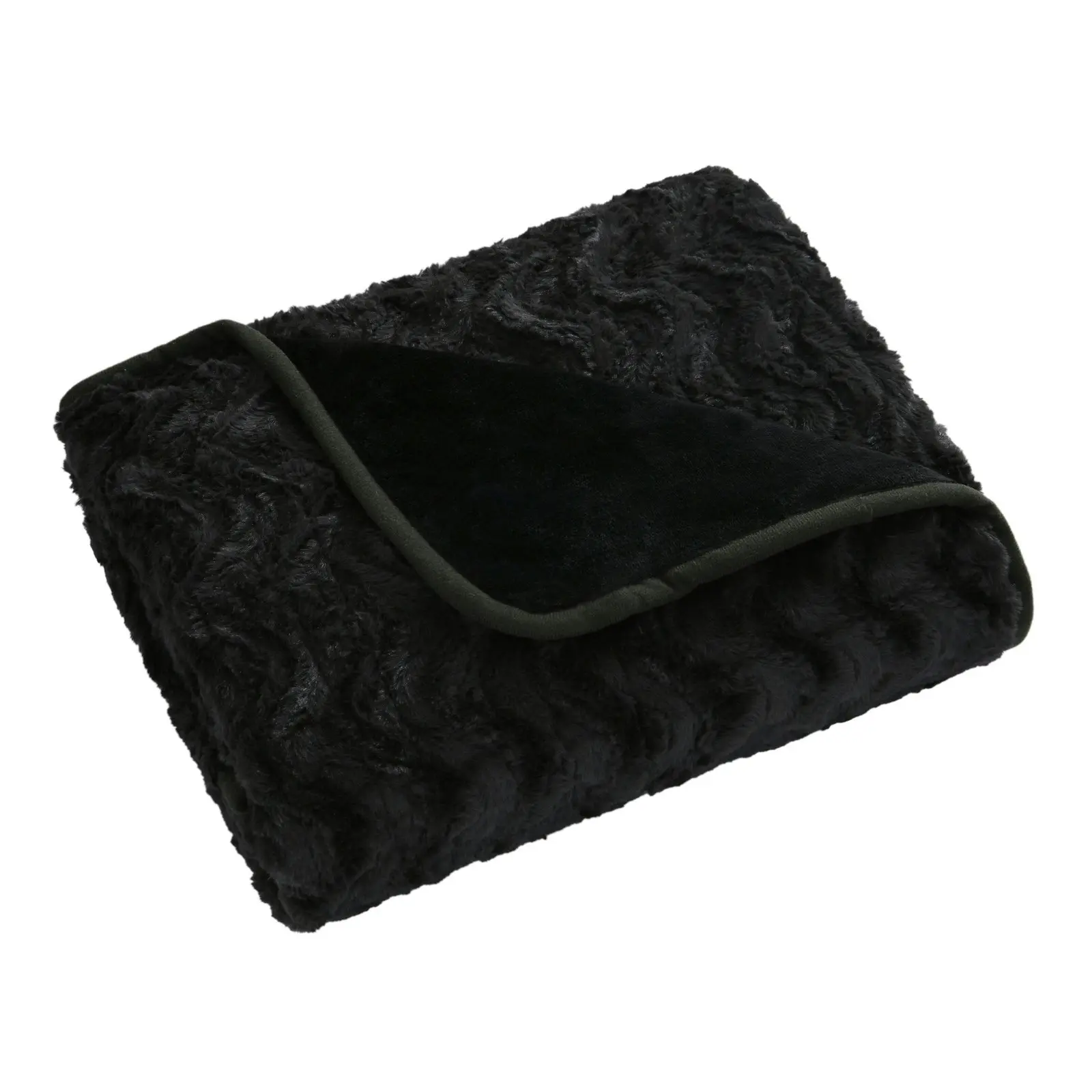 Dreamaker 500Gsm Faux Fur Heated Throw Charcoal 160x120cm