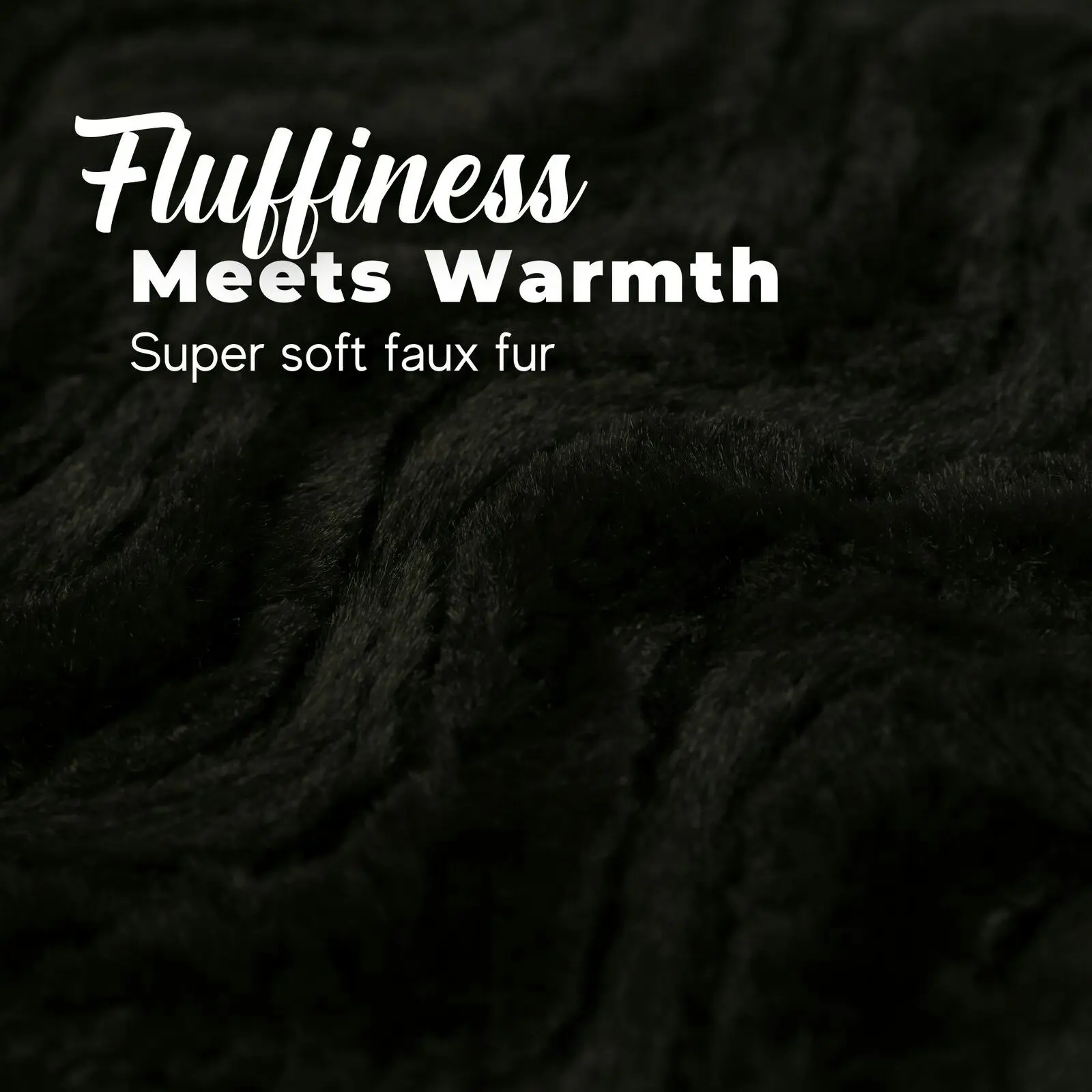 Dreamaker 500Gsm Faux Fur Heated Throw Charcoal 160x120cm