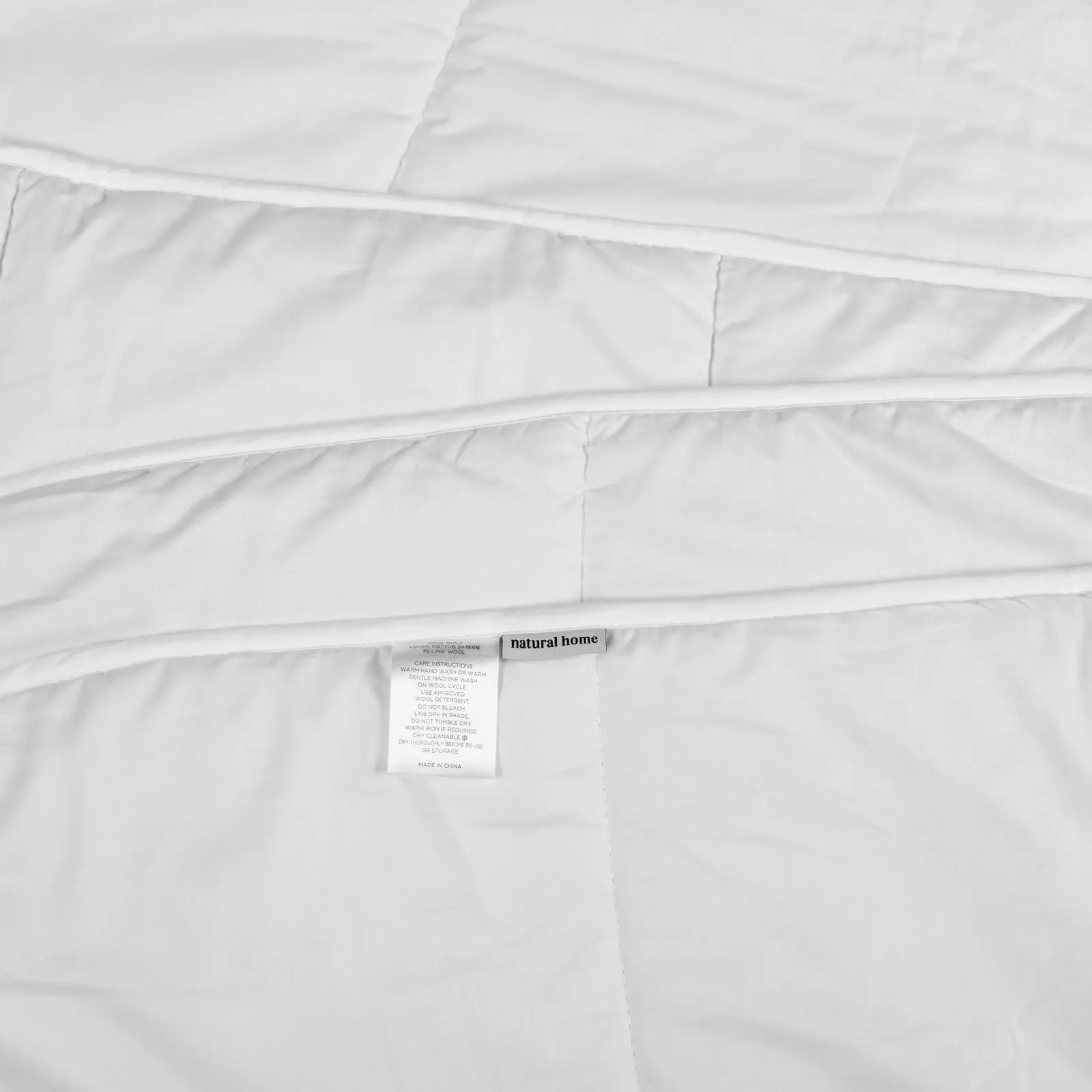 Natural Home Summer Wool Quilt 250gsm - White - Double Bed