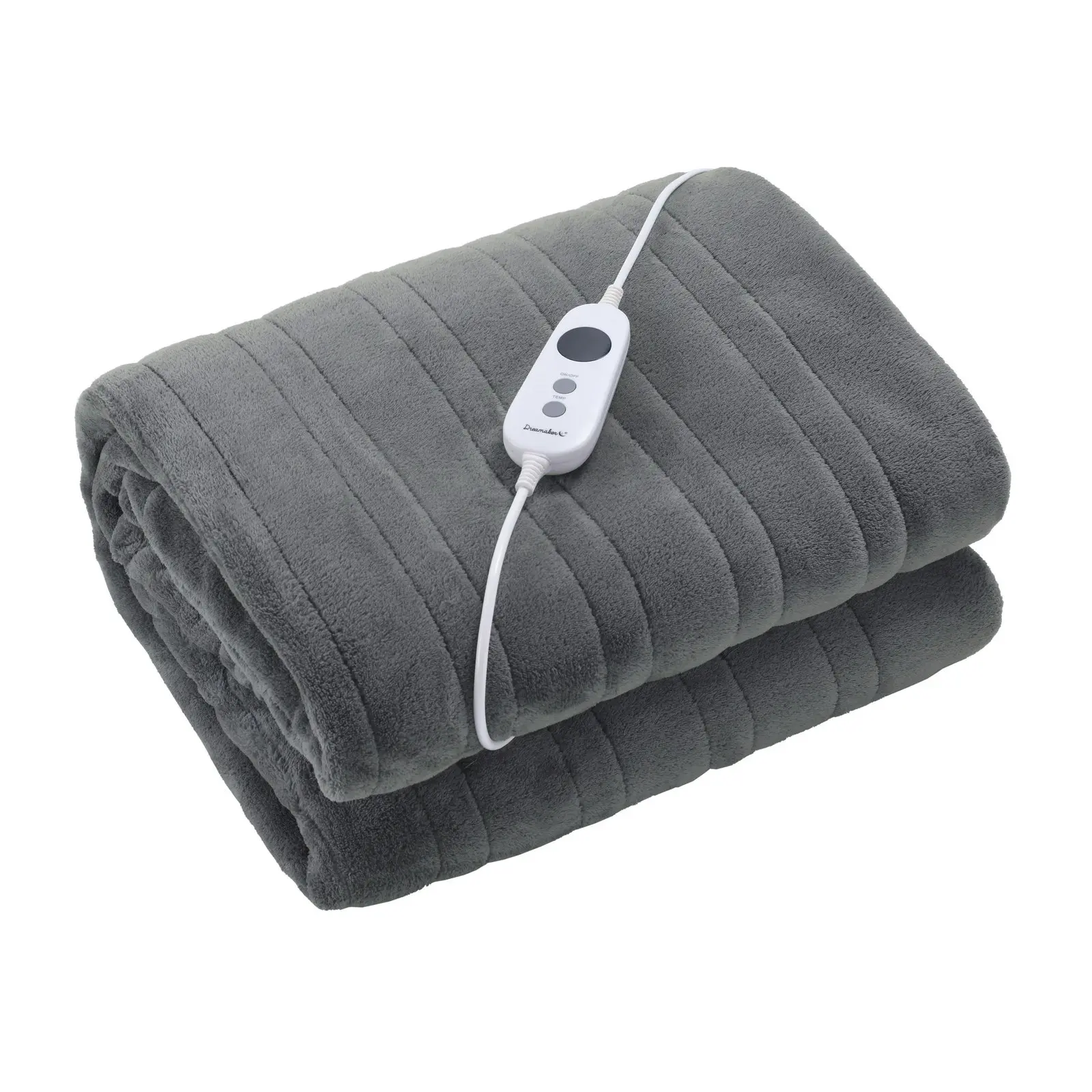 Dreamaker Coral Fleece Heated Throw Silver 200 x 180cm