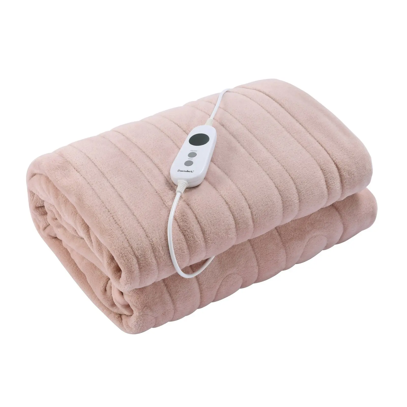 Dreamaker Coral Fleece Heated Throw Blush Pink 200 x 180cm