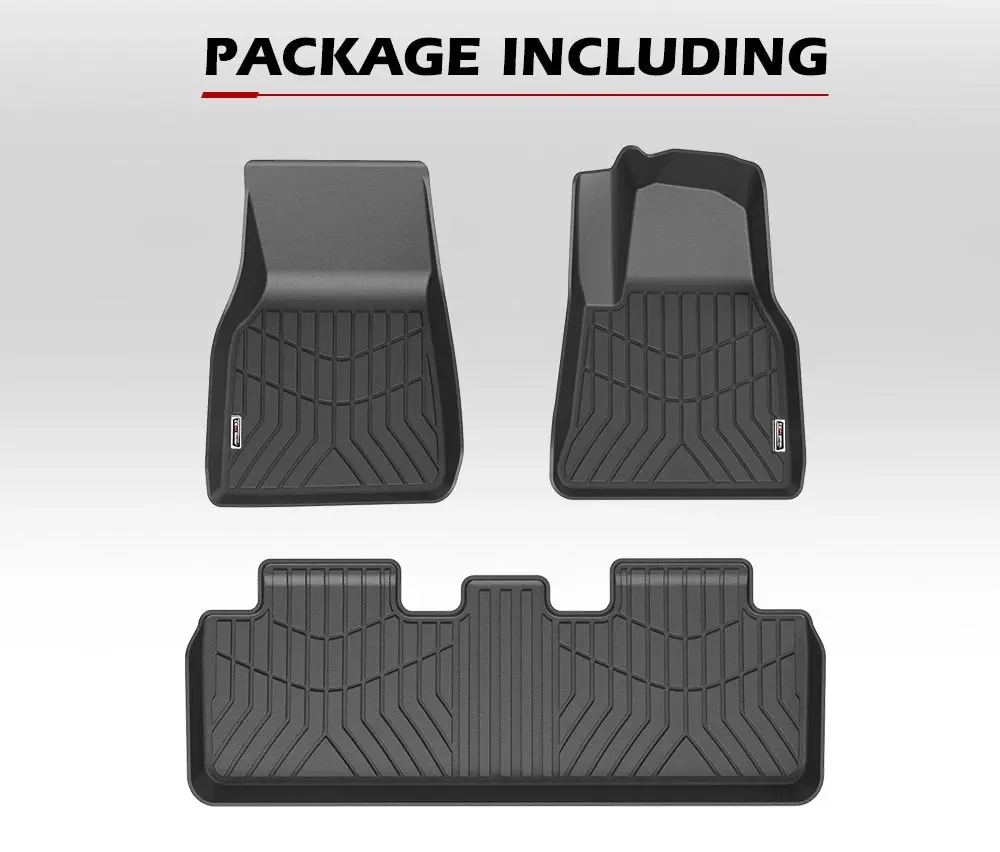 Kiwi Master 3D TPE Car Floor Mats Fit Tesla Model Y 2022-ON