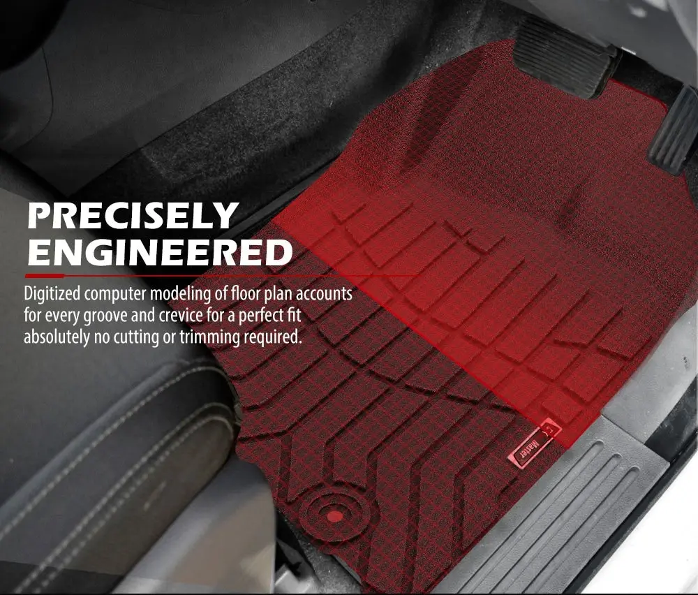 Kiwi Master 3D TPE Car Floor Mats Fit Ford Everest 2015-2022