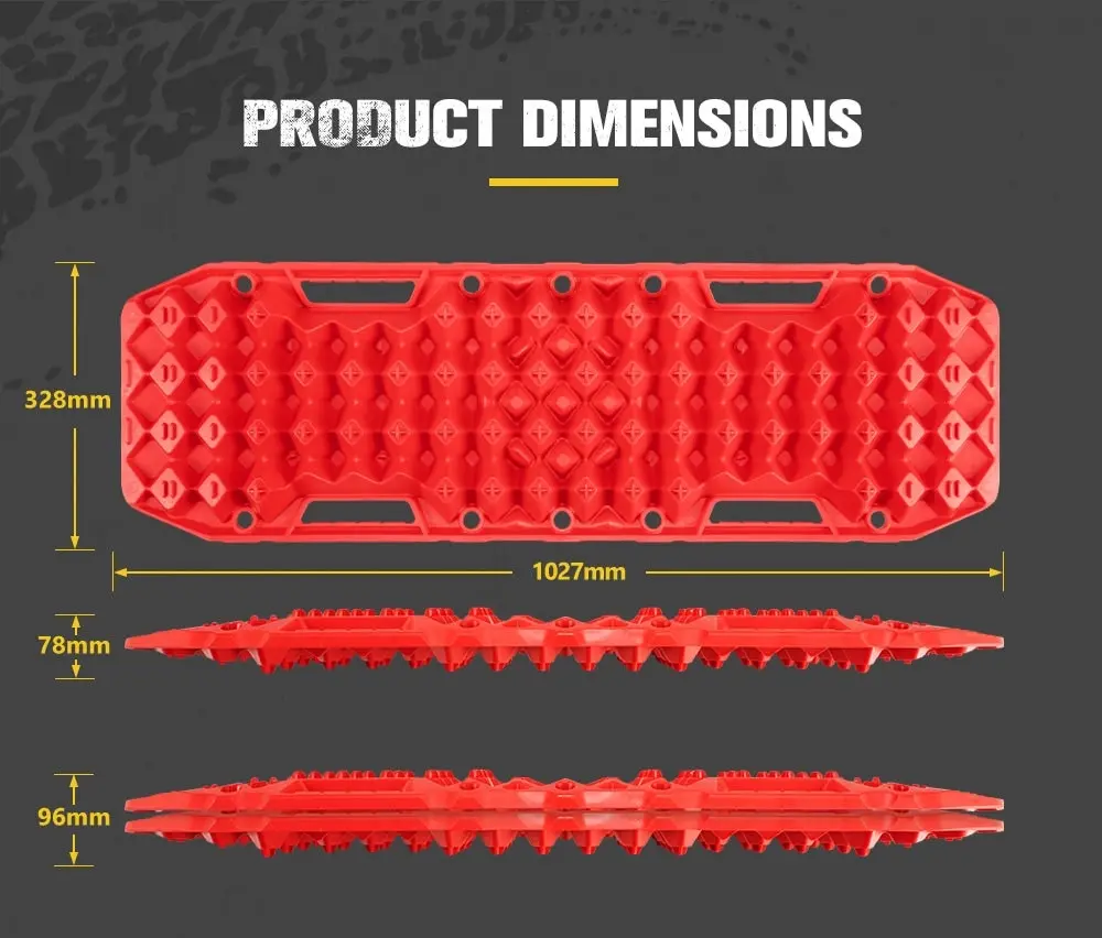 Pair Recovery Tracks Sand Track with Jack Base 10T Red