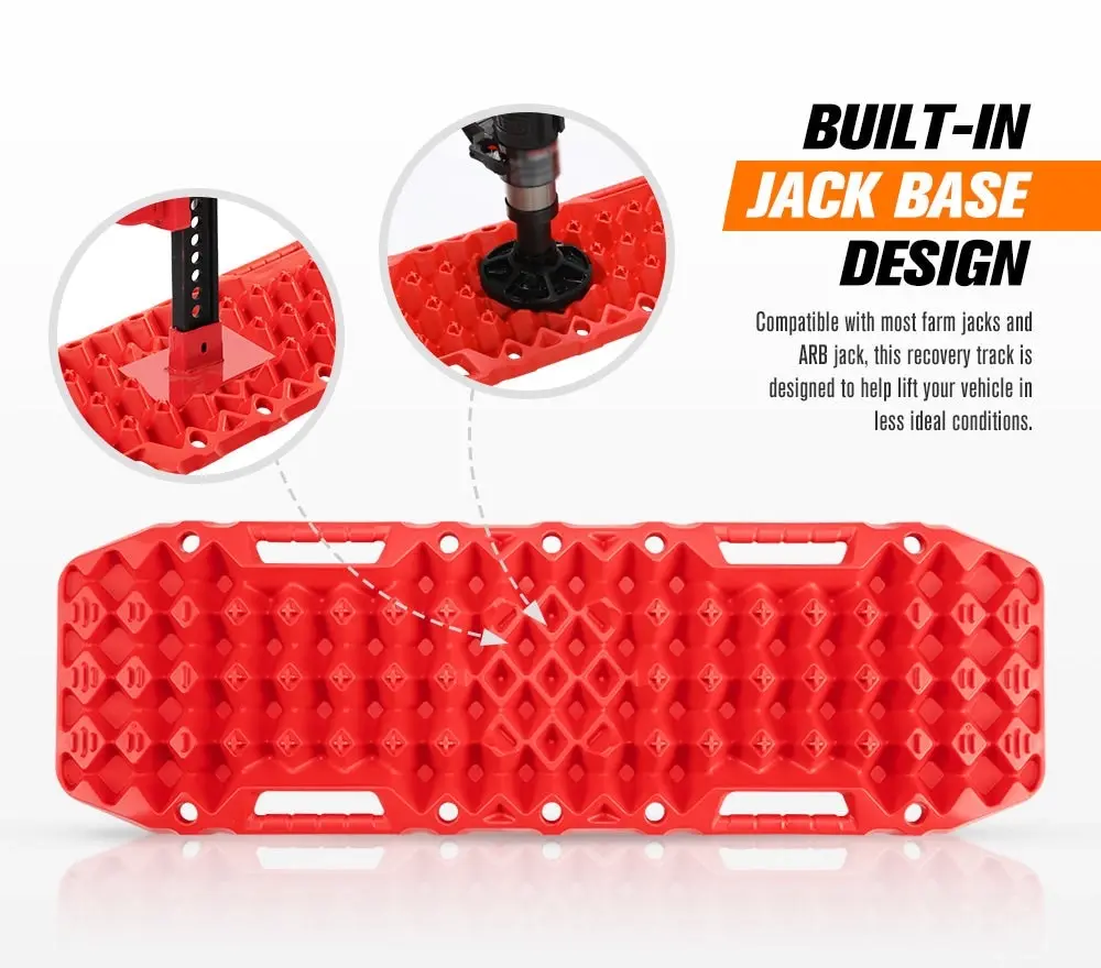 Pair Recovery Tracks Sand Track with Jack Base 10T Red