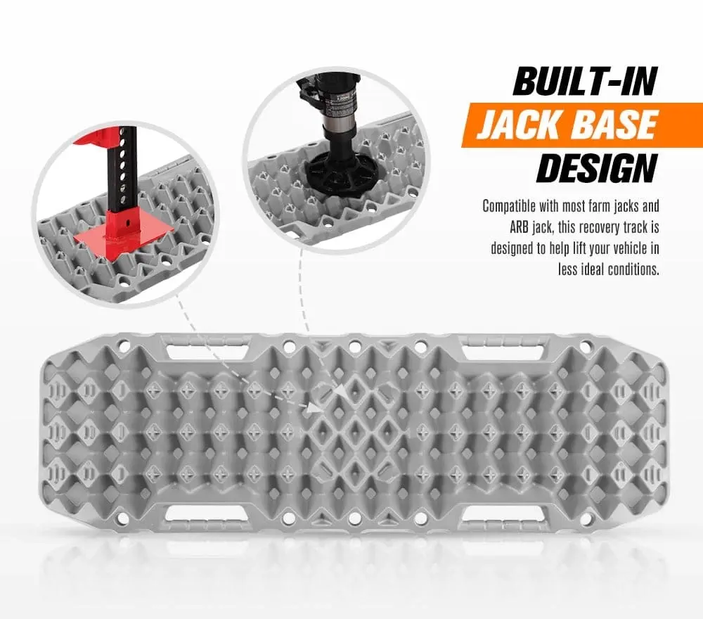 Pair Recovery Tracks Sand Track with Jack Base 10T Grey