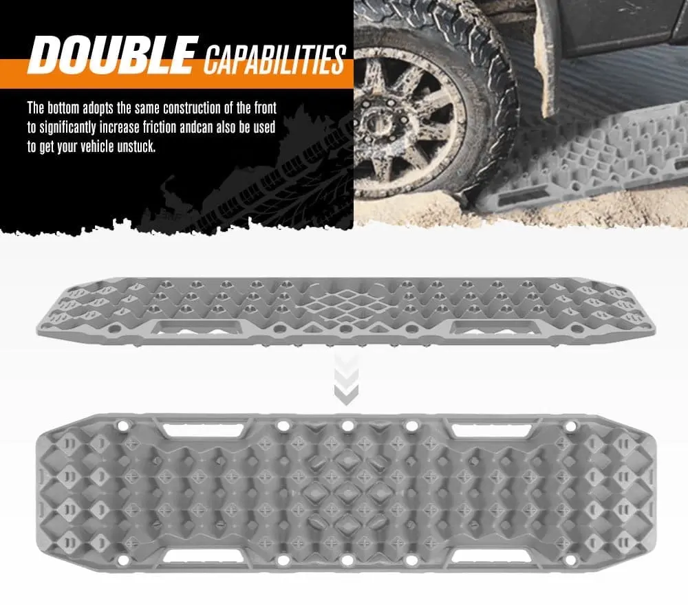 Pair Recovery Tracks Sand Track with Jack Base 10T Grey