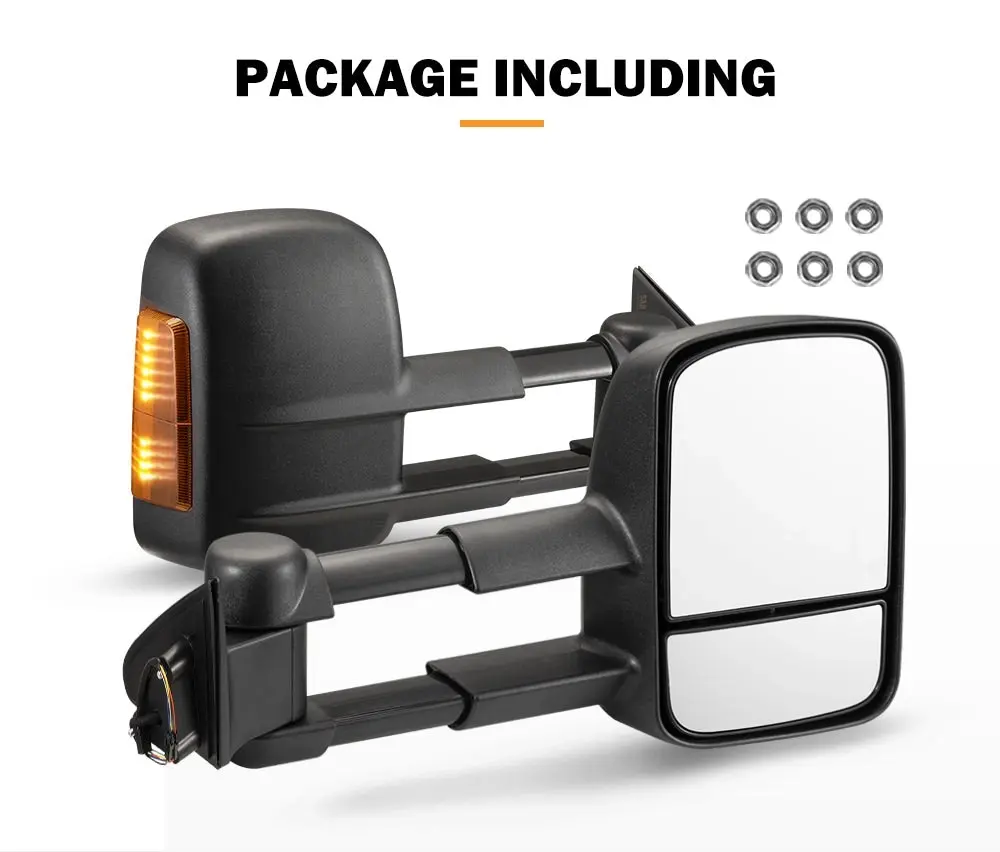 San Hima Extendable Towing Mirrors Gen1 For Jeep Grand Cherokee 2010-ON