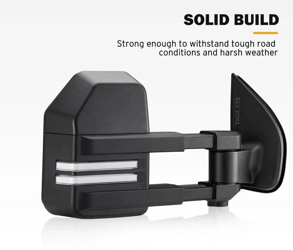 San Hima Pair Extendable Towing Mirrors for Holden Trailblazer 2016-On