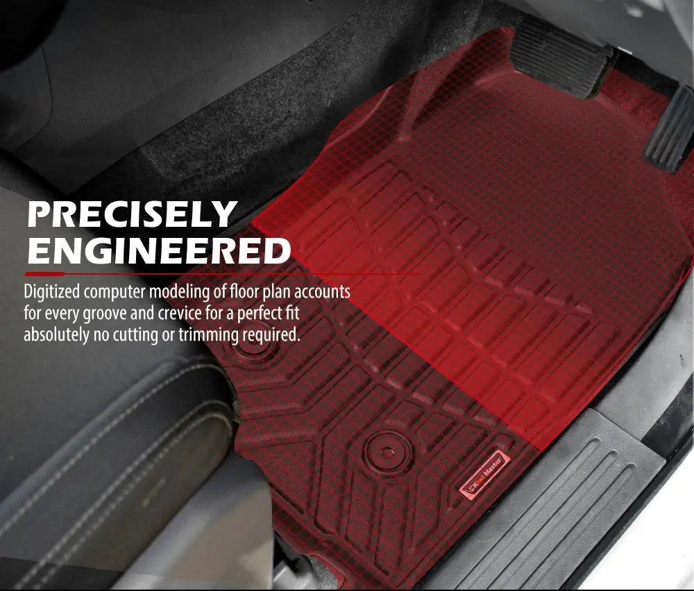 Kiwi Master 3D TPE Car Floor Mats Fit Holden Colorado Dual Cab 2012-2020