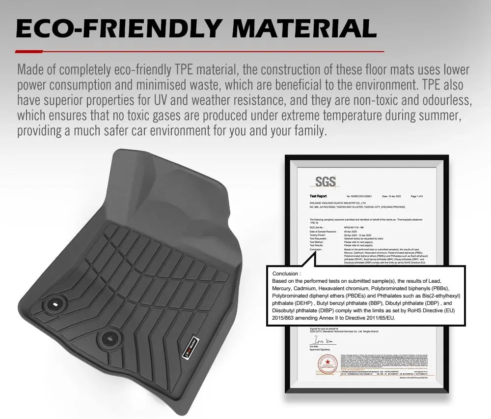 Kiwi Master 3D TPE Car Floor Mats Liner fit  Toyota Land Cruiser 200 Altitude/VX/Sahara MY2013-2021