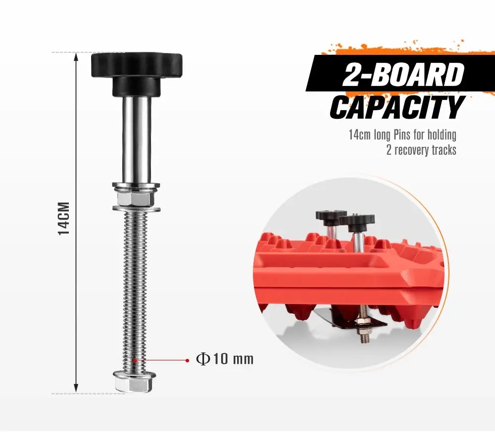 Bunker Indust Recovery Tracks Mounting Pins 4 Mount Holder Roof Truck