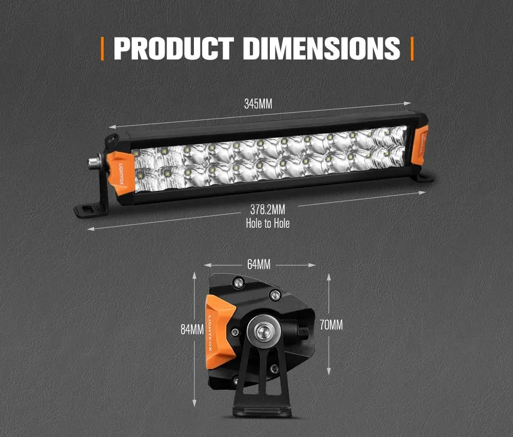 Rigel Series 12inch Osram LED Light Bar 1Lux @ 337m 8,320 Lumens