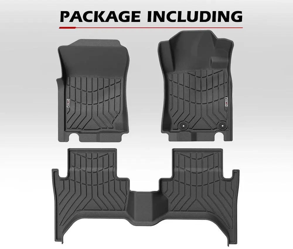 Kiwi Master 3D TPE Car Floor Mats Liner fit Mitsubishi Triton MR 2019-Current Dual Cab Without Electric Seats