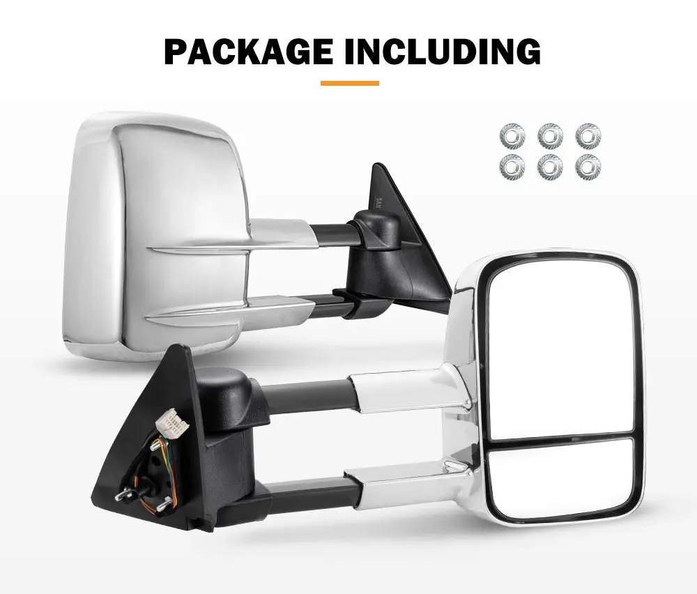 San Hima Pair Extendable Towing Mirrors Fit Toyota Landcruiser 100 Series 1998-2007