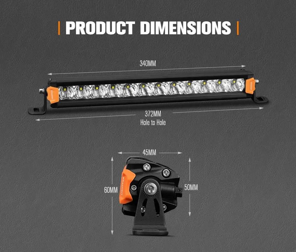 Vega Series 14inch Osram LED Light Bar 1Lux @ 319m 7,548 Lumens