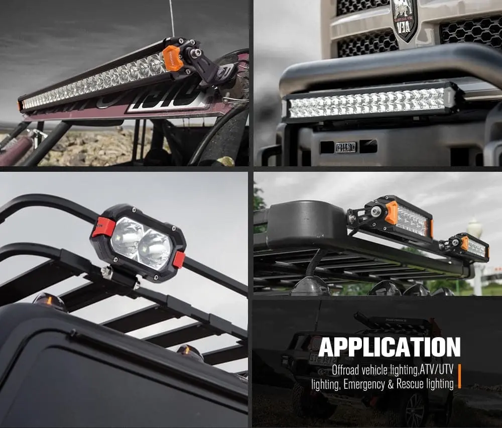 Vega Series Pair 8inch Osram LED Light Bar 1Lux @ 606m 8,856 Lumens