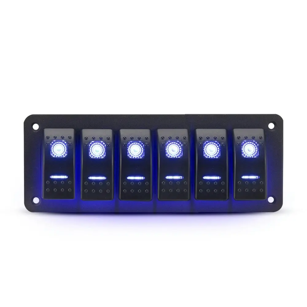 6 Gang Rocker Switch Panel