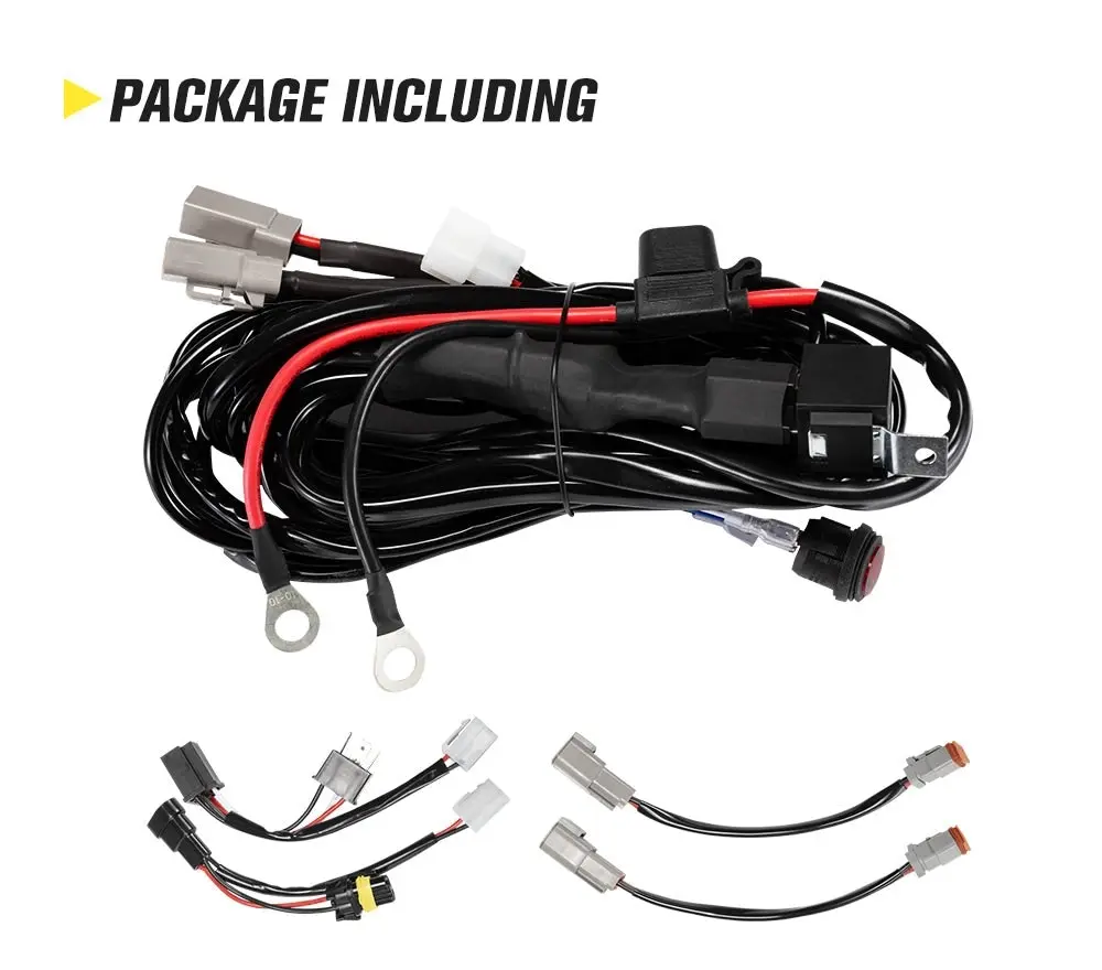 Lightfox 2 Way Dual Connector Plug & Play Smart Harness High Beam Driving Wiring kit