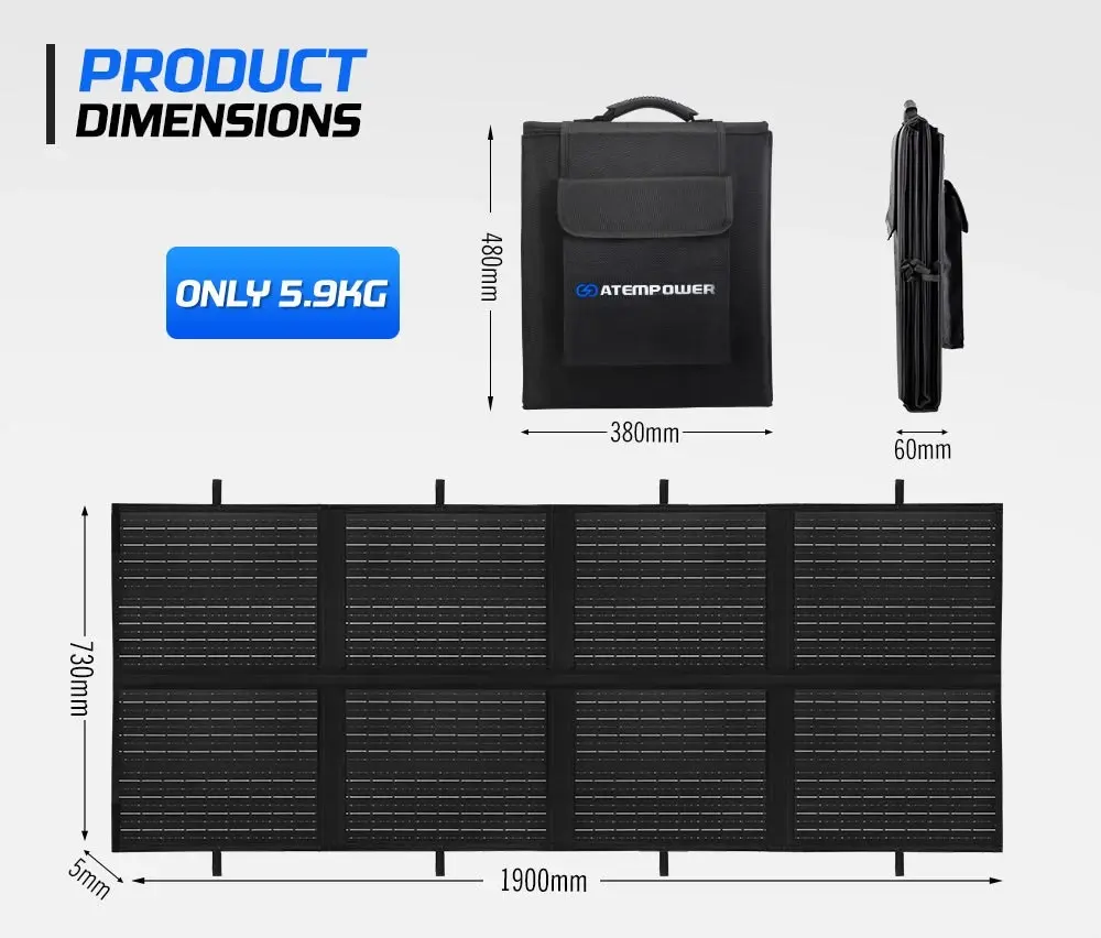 12V 200W Folding Solar Panel Blanket