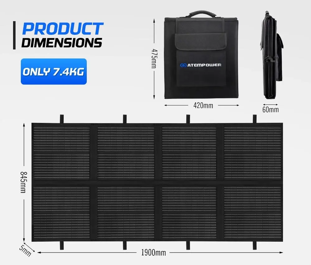 12V 200W Folding Solar Panel Blanket