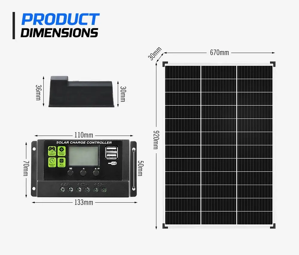 130W Mono Solar Panel Kit