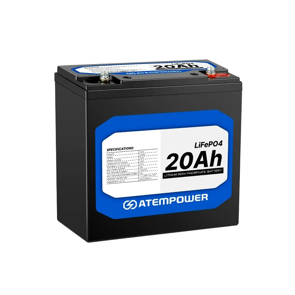 ATEMPOWER 12V 20Ah Lithium Battery LiFePO4 Deep Cycle Marine 4WD Replace AGM