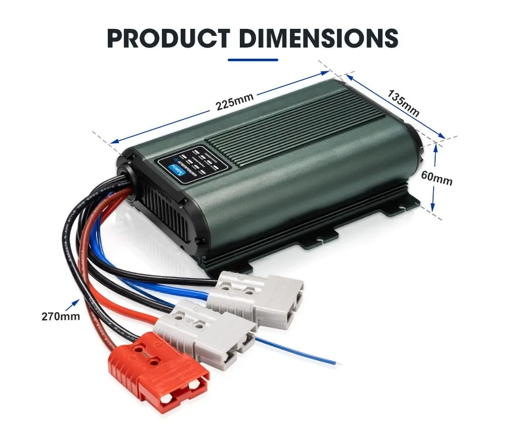 Atem Power 12V 60A DC to DC Battery Charger MPPT Dual Battery  AGM Lithium LifePO4