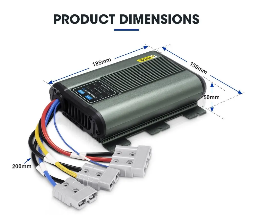 12V 40A DC to DC Battery Charger MPPT System Kit Isolator Dual Battery