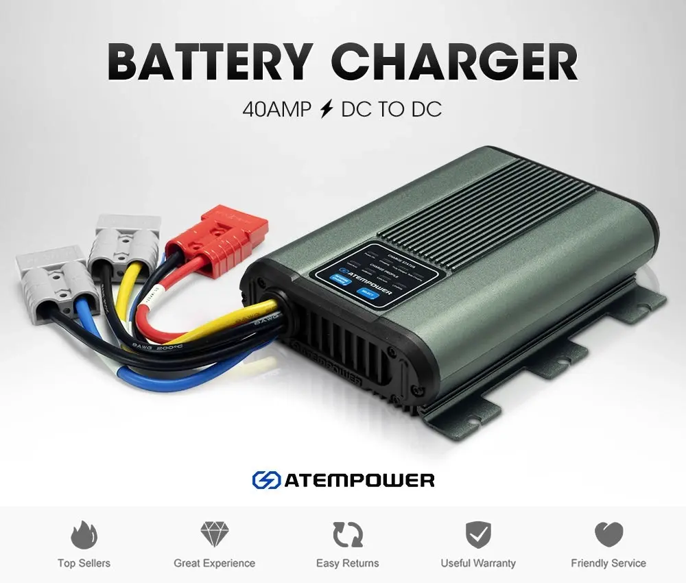 12V 40A DC to DC Battery Charger MPPT System Kit Isolator Dual Battery