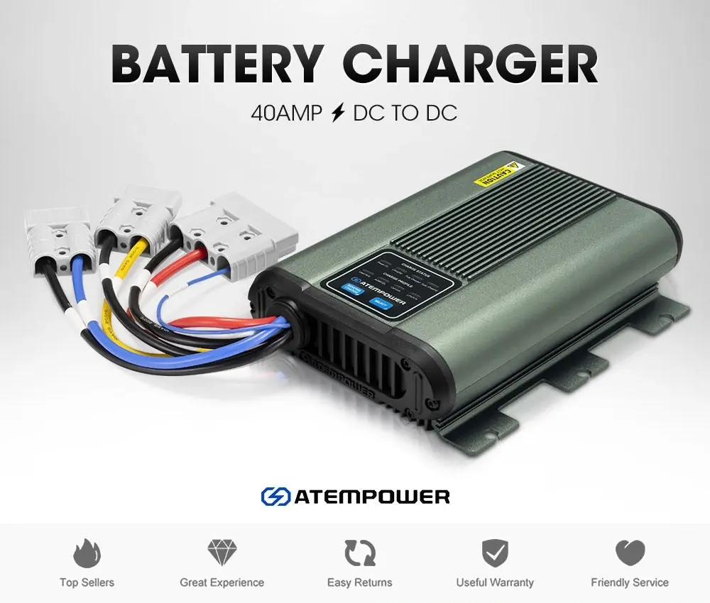 12V 40A DC to DC Battery Charger MPPT System Kit Isolator Dual Battery