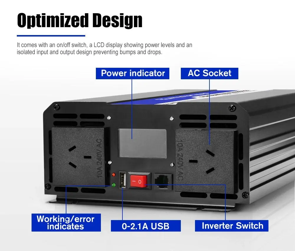 Atem Power Pure Sine Wave Inverter 1500W Max 3000W