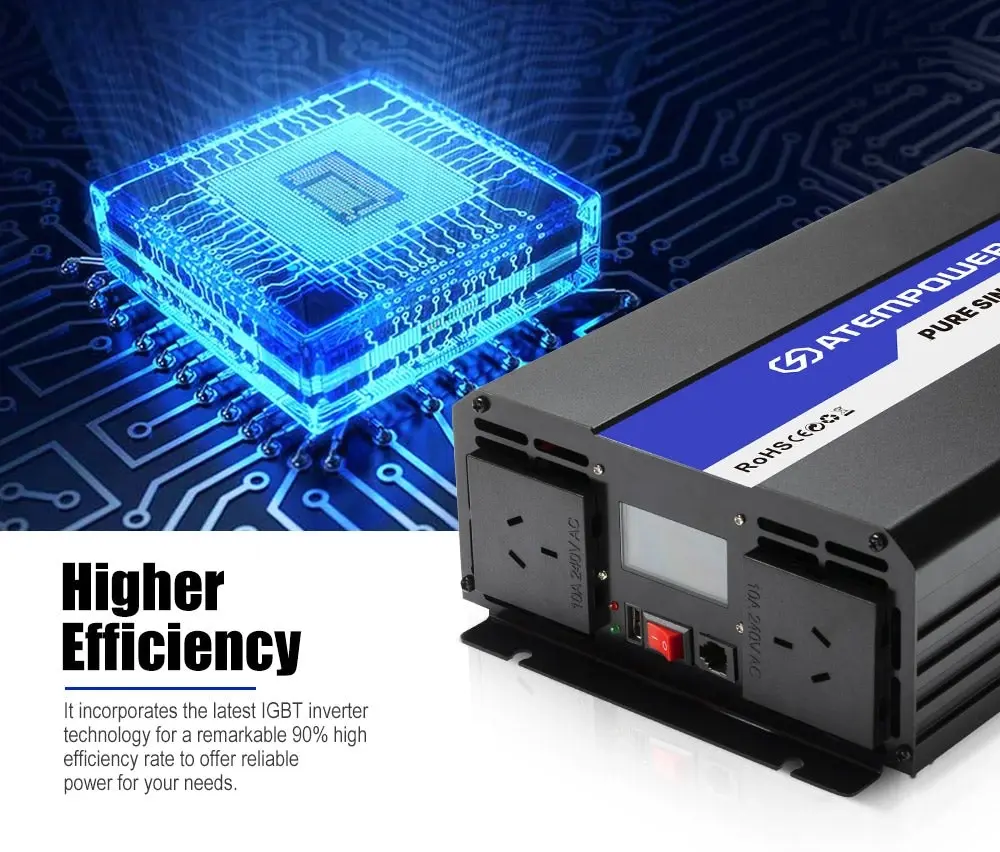 Atem Power Pure Sine Wave Inverter 1500W Max 3000W