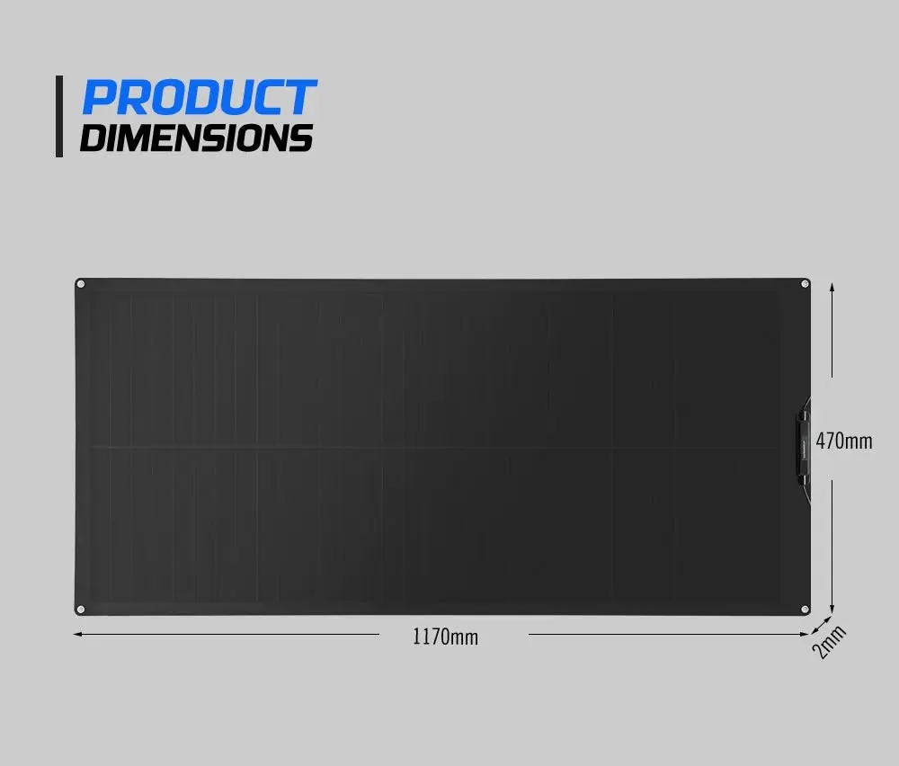 Atem Power 12V 110W Flexible Solar Panel Mono Shingled Caravan Battery Charging