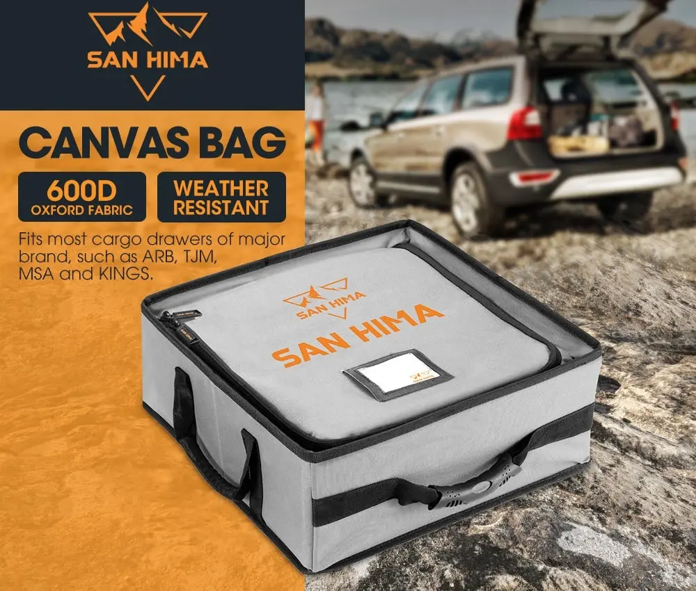 San Hima Tough Canvas Bag Camping Storage Bag Weather Resistant 4WD