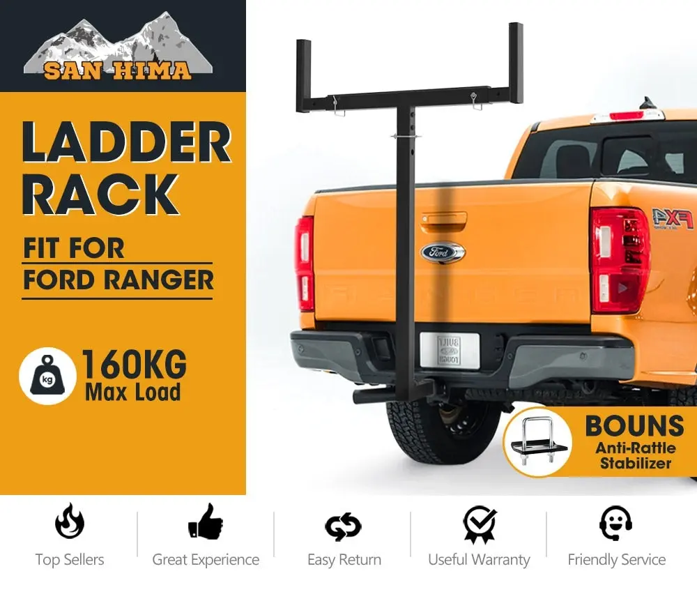 San Hima Ladder Rack Roof Rack Tow Bar Hitch 4WD For Ford Ranger XLT Wildtrak