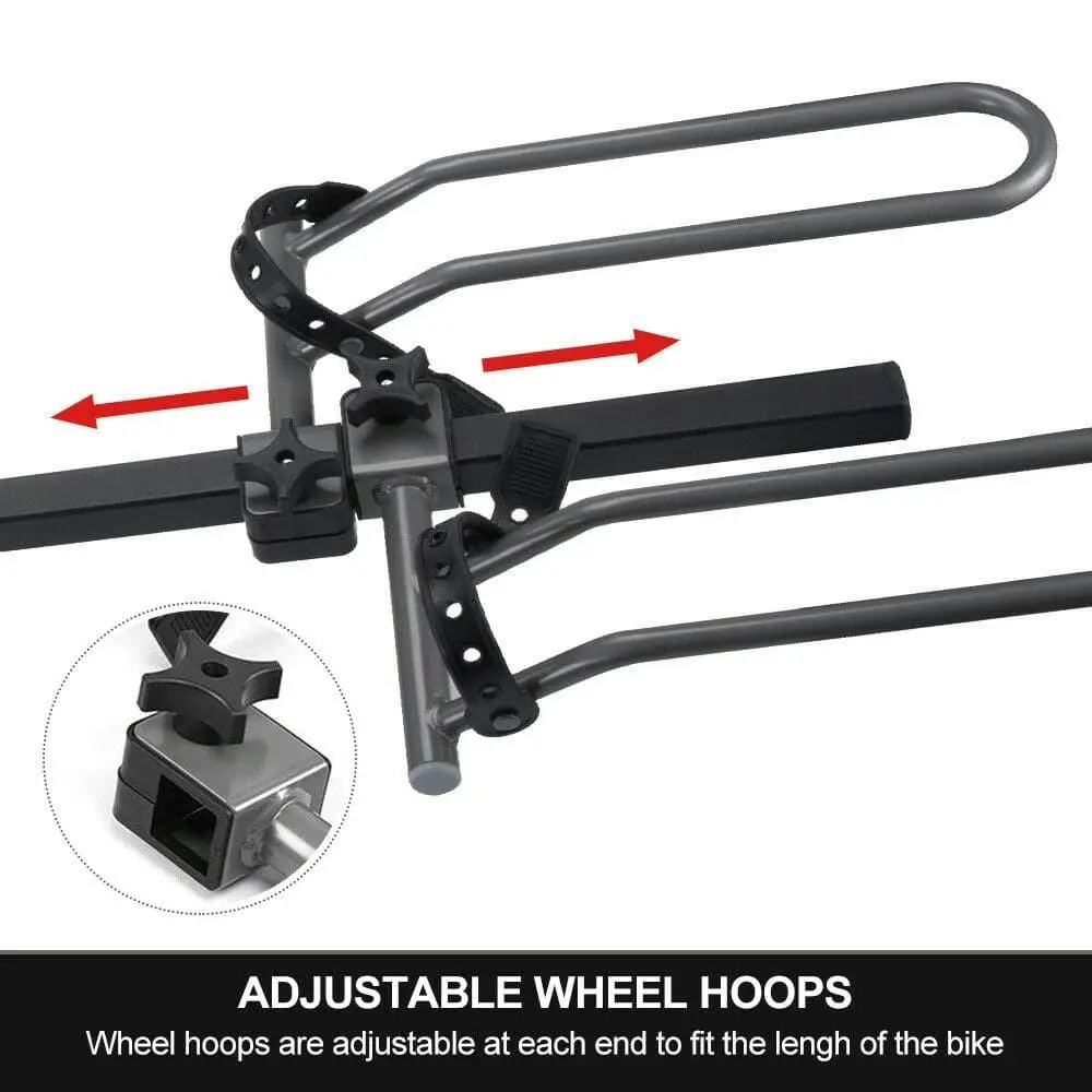 San Hima 2 Bike Bicycle Platform Car Rear Carrier Rack Hitch Mount Foldable Steel