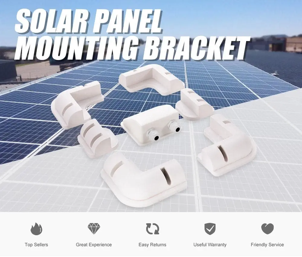 7pcs Solar Panel Corner Mounting Brackets Kit Caravan RV Boat Roof Mount