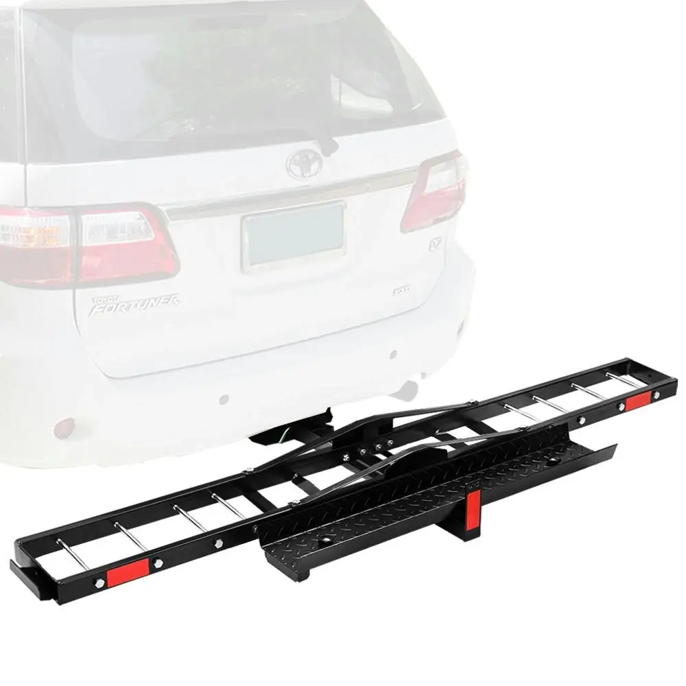 Steel Motorcycle Carrier Motorbike Rack Dirt Bike Ramp 2″ Towbar Steel