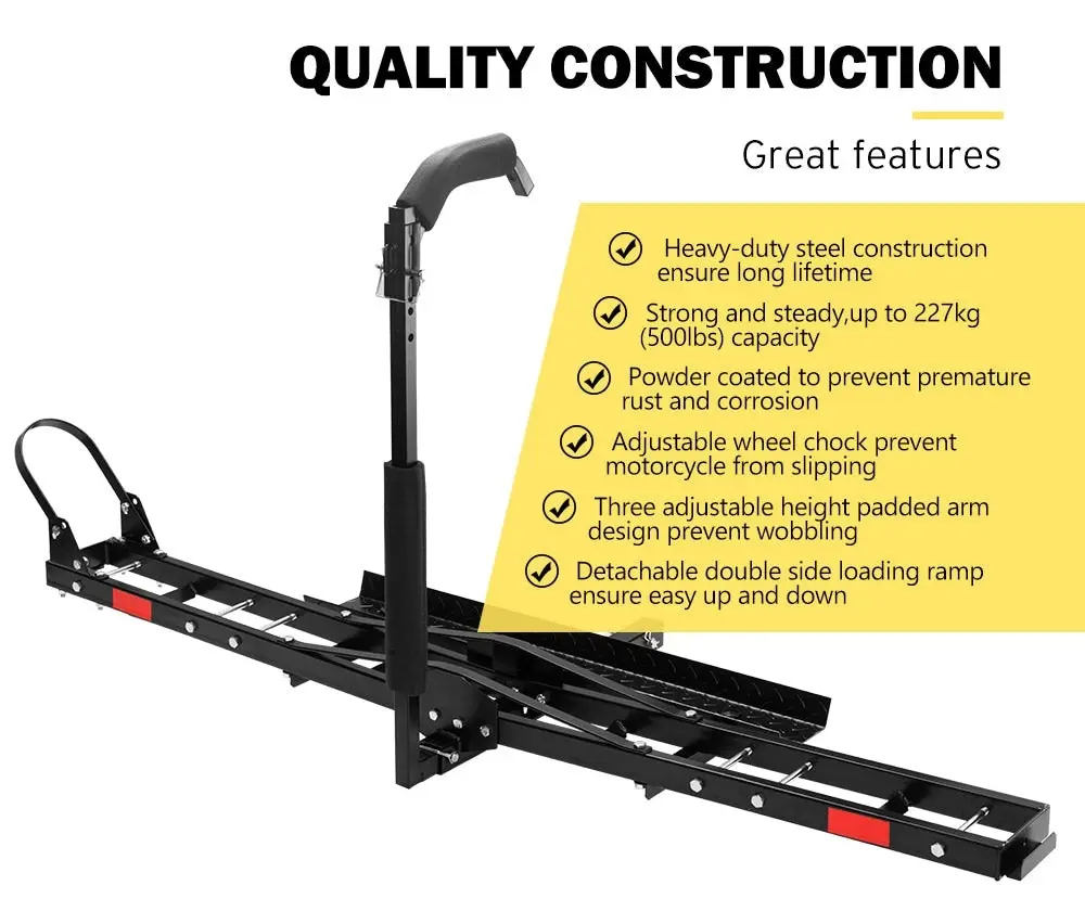 Motorcycle Motorbike Carrier Rack Dirt Bike Ramp Steel 2 inch Towbar