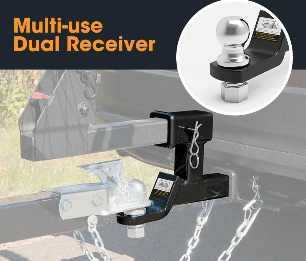 San Hima Dual Hitch Ball Mount Tow Bar Trailer 4WD Car Bike Rack Boat