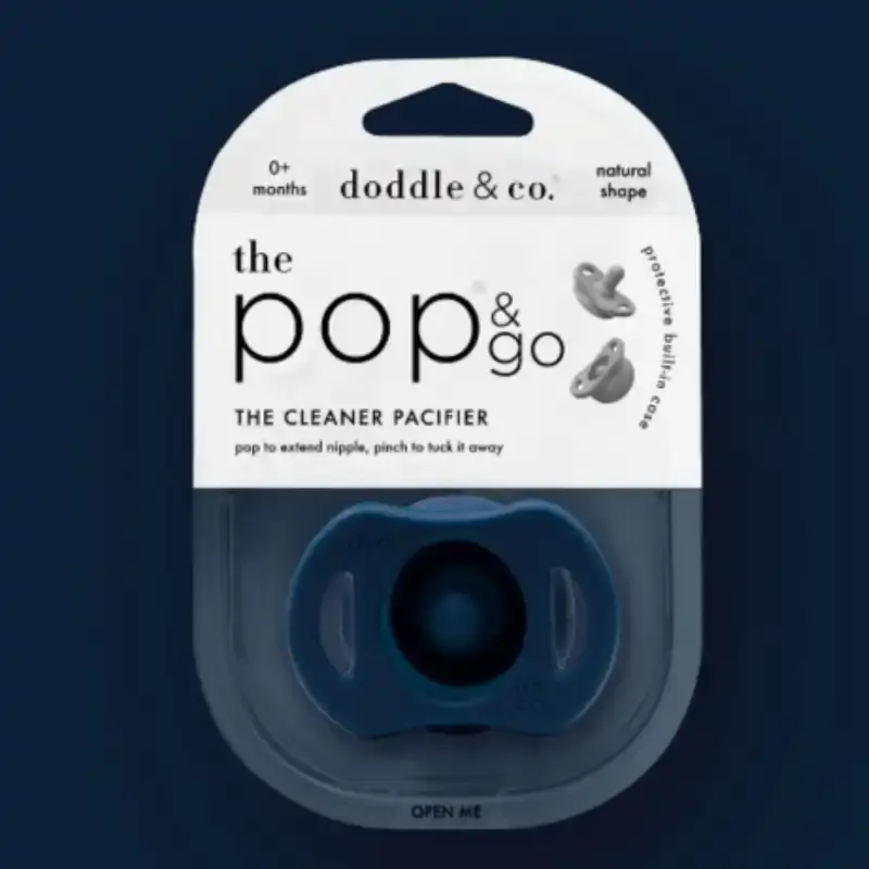 Doddle and Pop Pop &amp; Go Oh Happy Navy pacifier