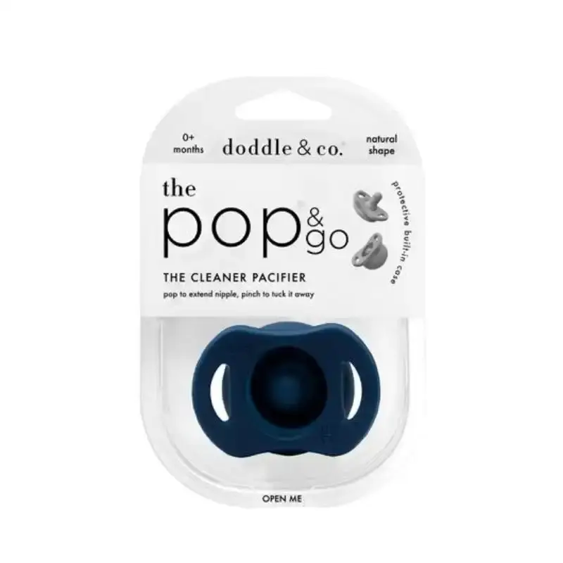 Doddle and Pop Pop &amp; Go Oh Happy Navy pacifier