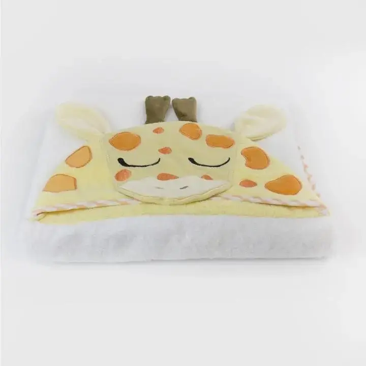 Zoo Animals 'Giraffe' Novelty Hooded Baby Bath Towel