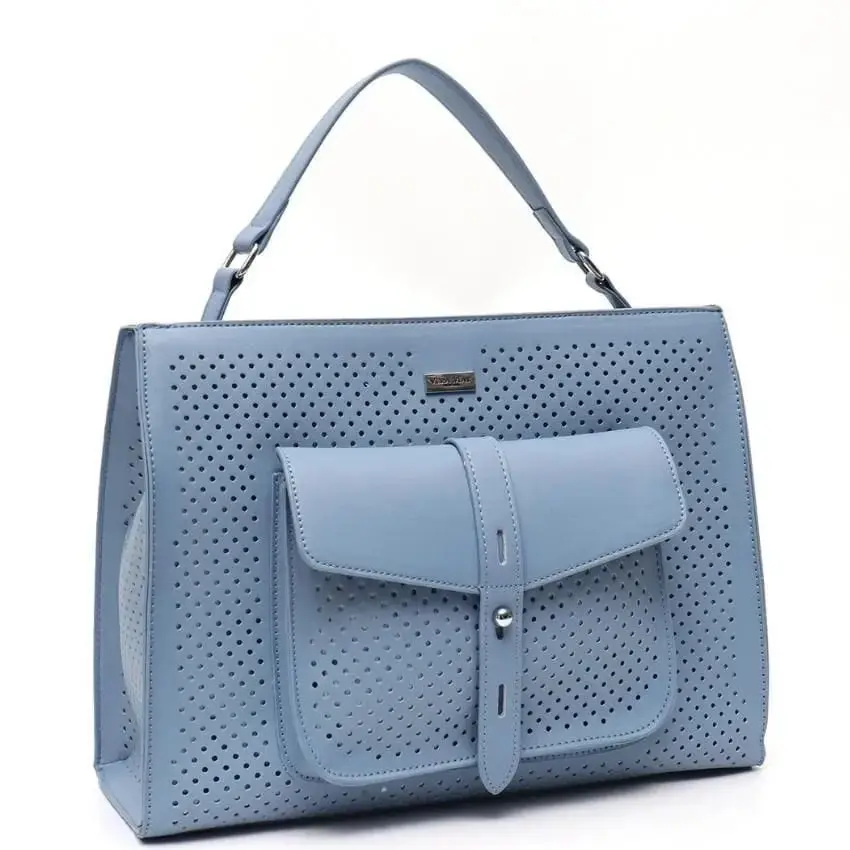 Ryan blue vegan leather handbag