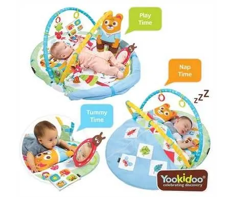 Yookidoo Baby Gymotion Play 'N' Nap Activity Gym. 3-in-1 Infant Play Mat