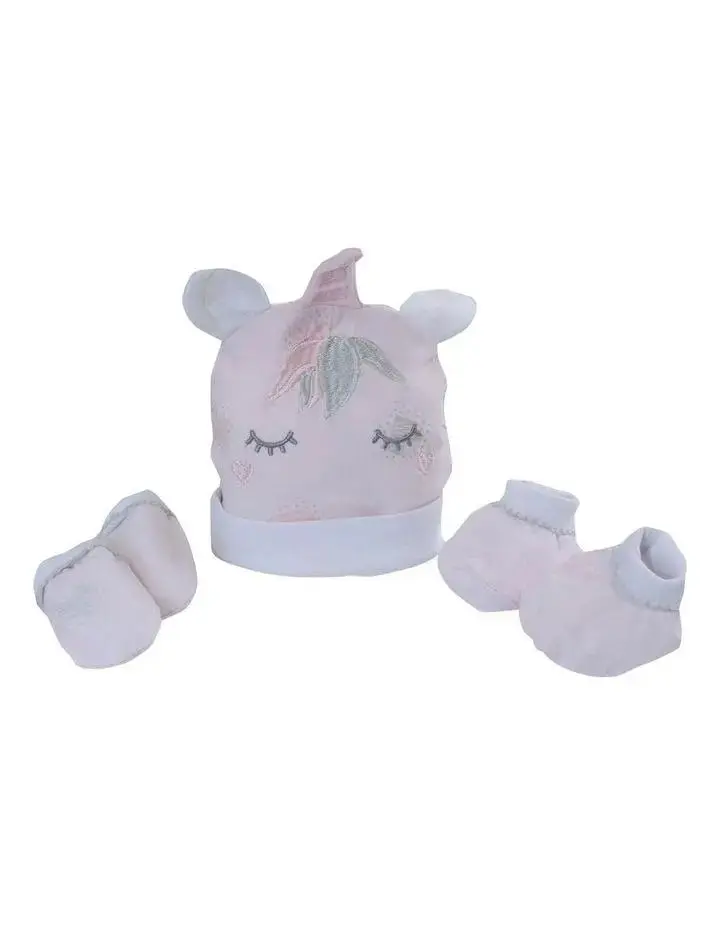 Bubba Blue Unicorn Magic 3-Piece Layette Set for baby girls | Pink