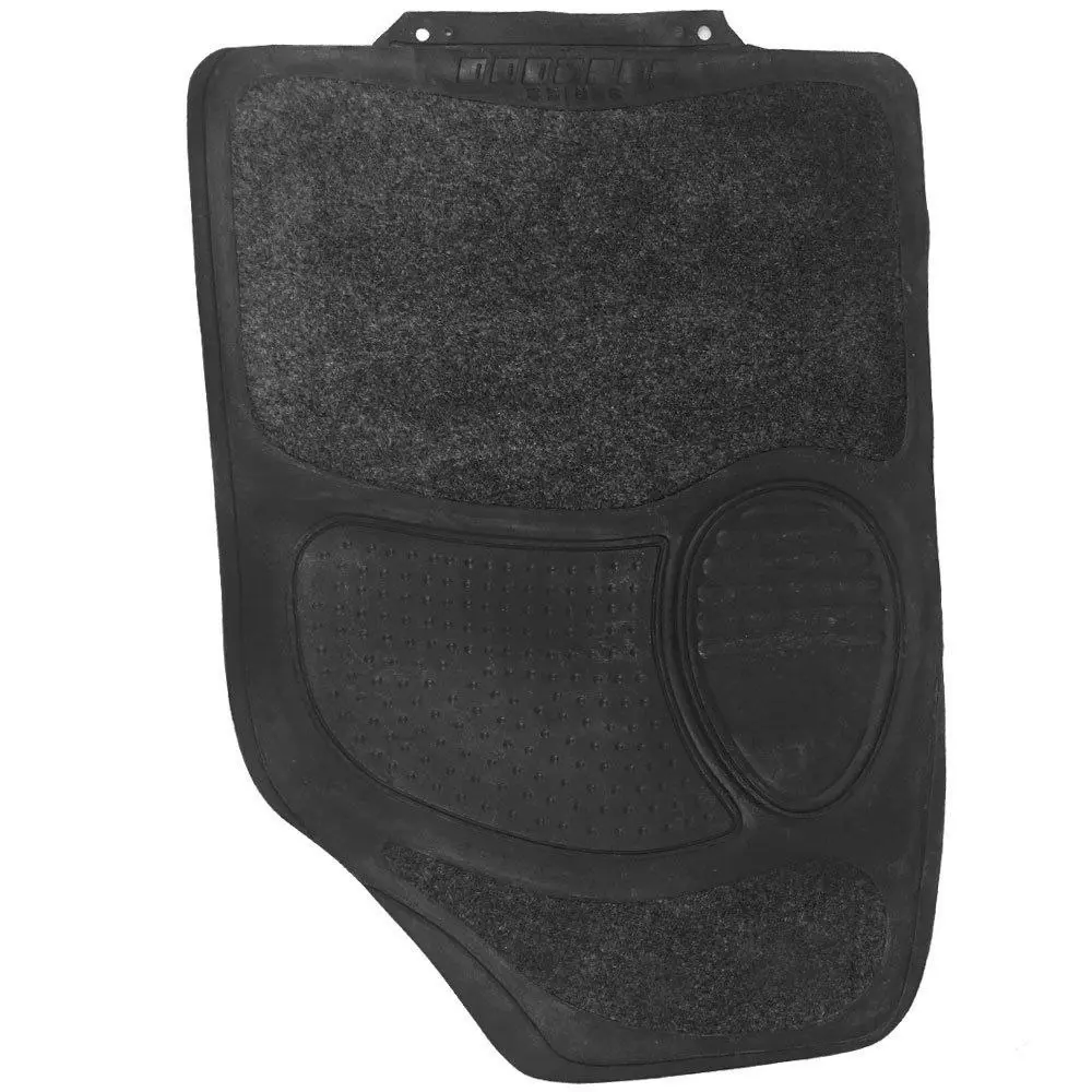 Universal Car Floor Mats Durable 4 Set Front Back Extra Large Non-Skid Black