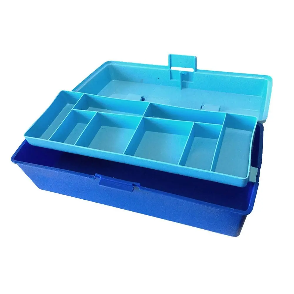 28cm Storage Box/Case w/Caddy/Organiser Tray for Tool/Sewing/Handcraft/Fishing